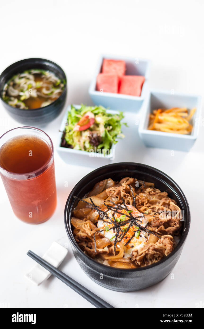 Beef rice meal Stock Photo - Alamy