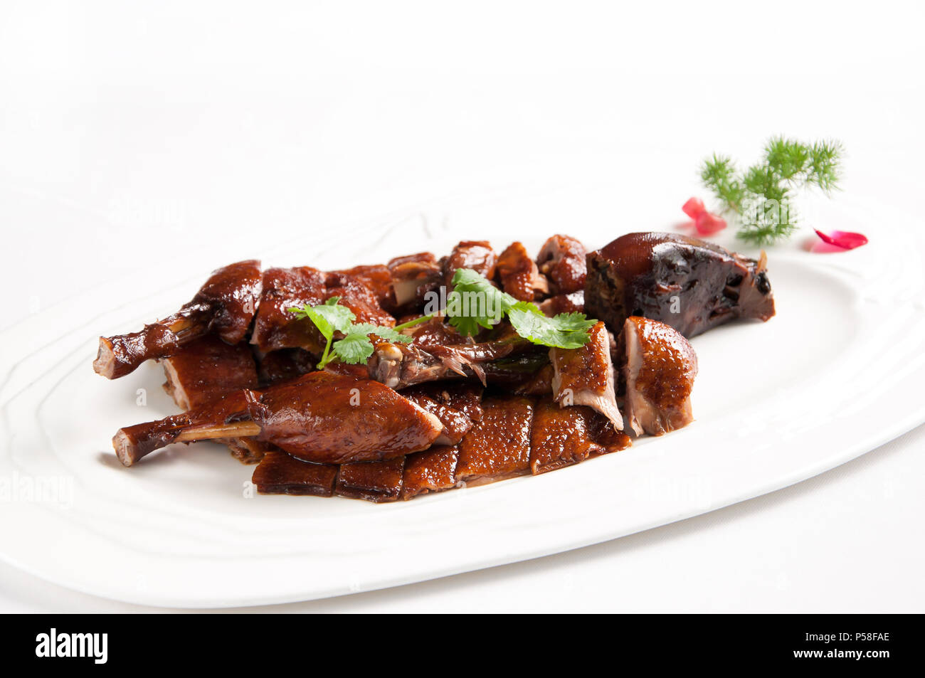 Chinese cuisine-Hangzhou Duck in Brown Sauce Stock Photo - Alamy