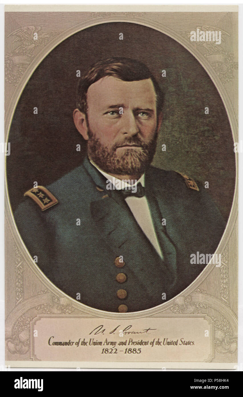 Ulysses S Grant 1822 1885 18th President Of The United States Portrait Ulysses S Grant 1822 1885 18th President Of The United States Portrait