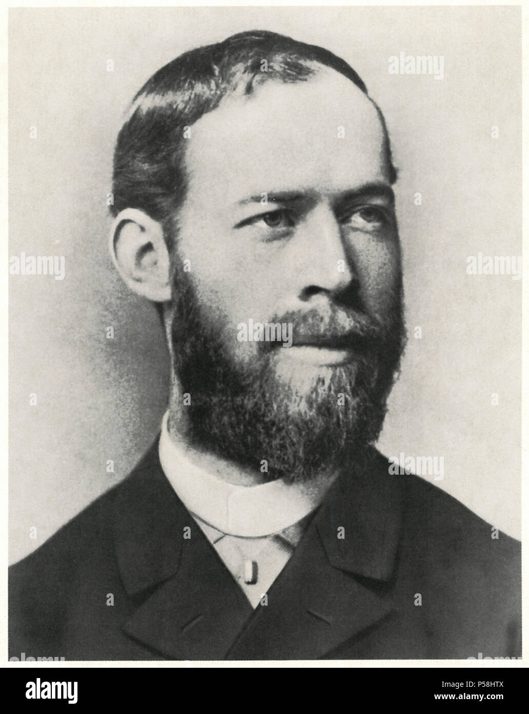 Heinrich Hertz (1857-94), German Physicist, Proved the existence of Electromagnetic Waves, Head and Shoulders Portrait, 1890's Stock Photo