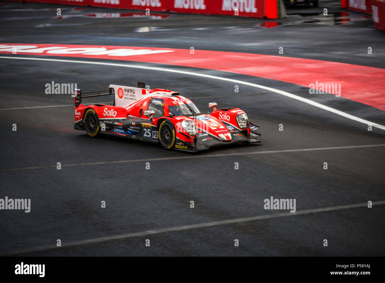 Mexico City, Mexico – September 01, 2017: Autodromo Hermanos Rodriguez. 6hrs of Mexico, FIA WEC. CEFC MANOR TRS RACING driver´s Roberto Gonzalez, Simon Trummer or Vitaly Petrov, at the Oreca 07 Gibson No. 25, running at the Free Practice I. Stock Photo