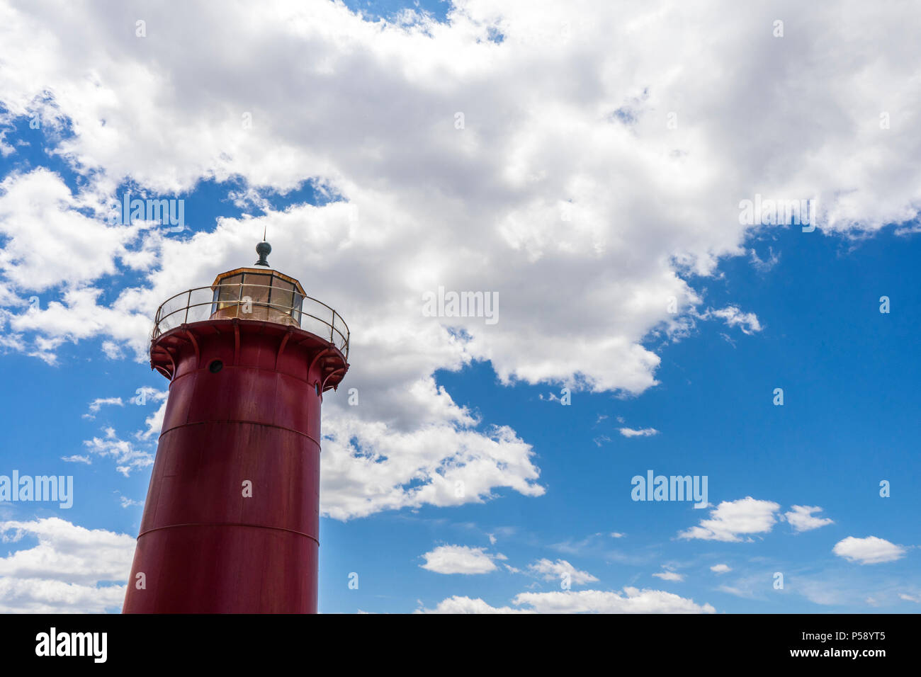 Little red lighthouse Stock Photo