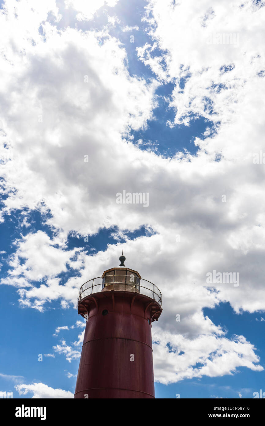 Little red lighthouse Stock Photo