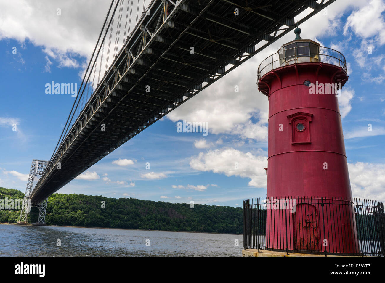 Little red lighthouse Stock Photo