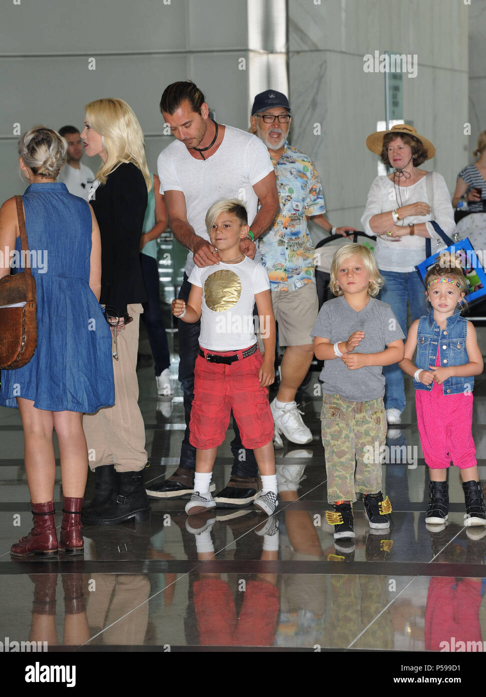 Gwen Stefani, Gavin Rossdale,  Kids Zuma, Kingston and Niece Stella Stefani  arriving the 2013 A Time For Heroes at Century Park In Los Angeles. Elizabeth Glaser Pedriatic Aids Foundation Gwen Stefani, Gavin Rossdale,  Kids Zuma, Kingston and Niece Stella Stefani 110 ------------- Red Carpet Event, Vertical, USA, Film Industry, Celebrities,  Photography, Bestof, Arts Culture and Entertainment, Topix Celebrities fashion /  Vertical, Best of, Event in Hollywood Life - California,  Red Carpet and backstage, USA, Film Industry, Celebrities,  movie celebrities, TV celebrities, Music celebrities, Ph Stock Photo