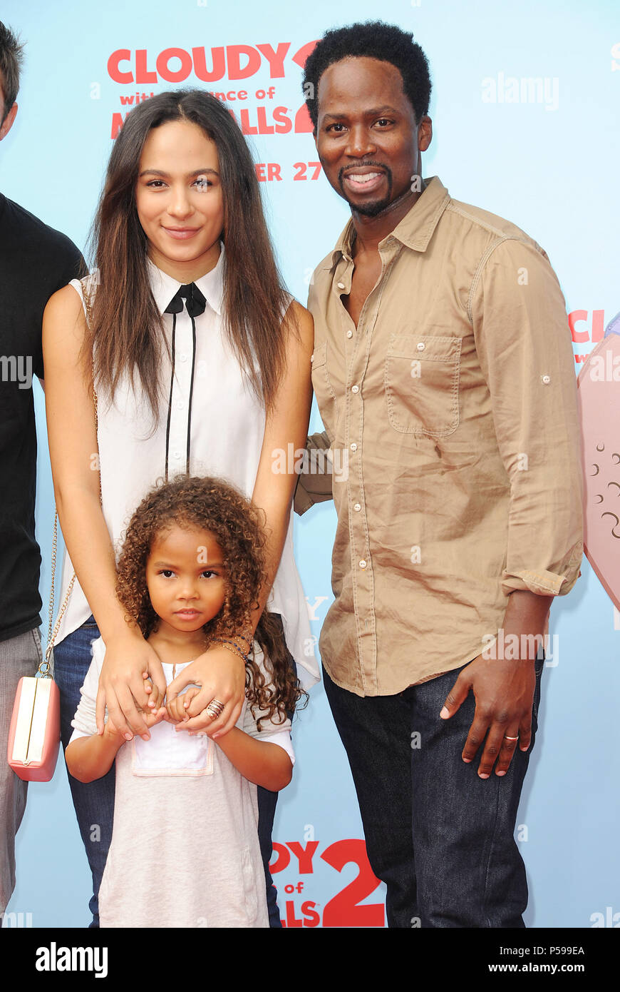 Harold Perrineau and daughters  at the Cloudy With a Chance of Meatball 2 Premiere at the Westwood Village Theatre in Los Angeles.Harold Perrineau and daughters 139 ------------- Red Carpet Event, Vertical, USA, Film Industry, Celebrities,  Photography, Bestof, Arts Culture and Entertainment, Topix Celebrities fashion /  Vertical, Best of, Event in Hollywood Life - California,  Red Carpet and backstage, USA, Film Industry, Celebrities,  movie celebrities, TV celebrities, Music celebrities, Photography, Bestof, Arts Culture and Entertainment,  Topix, vertical,  family from from the year , 2013, Stock Photo