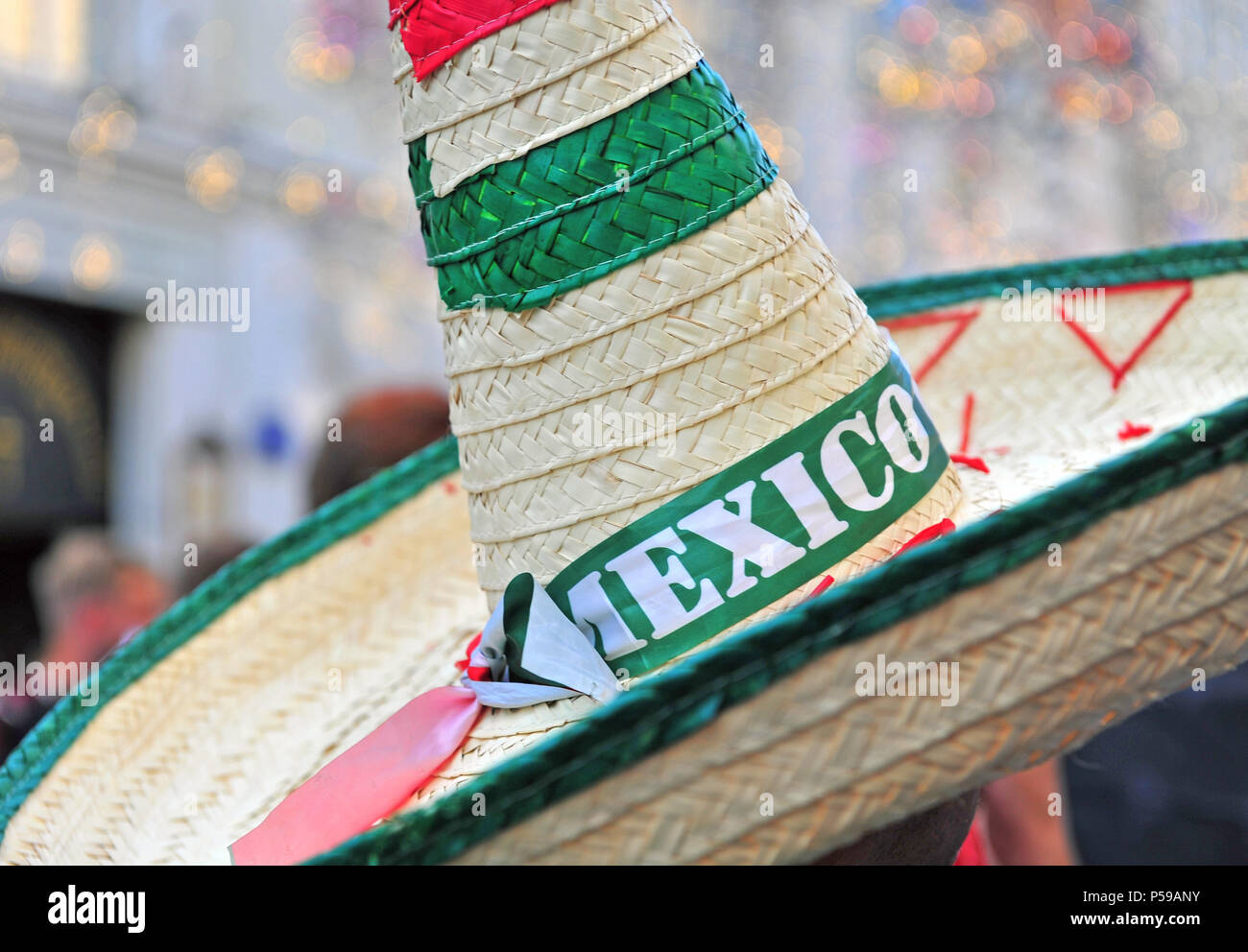 MOSCOW, RUSSIA JUNE 22 Traditional hat of mexican football fan