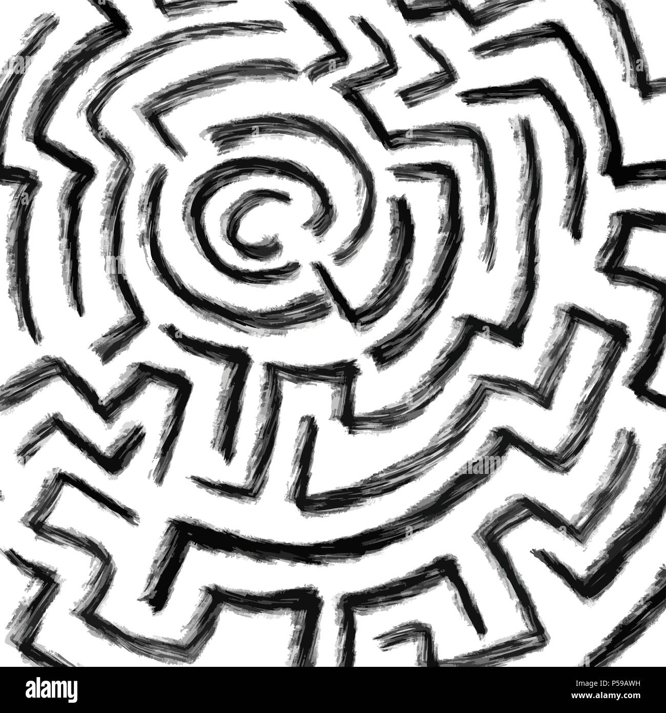 sketched maze background design, poster print vector element Stock Vector