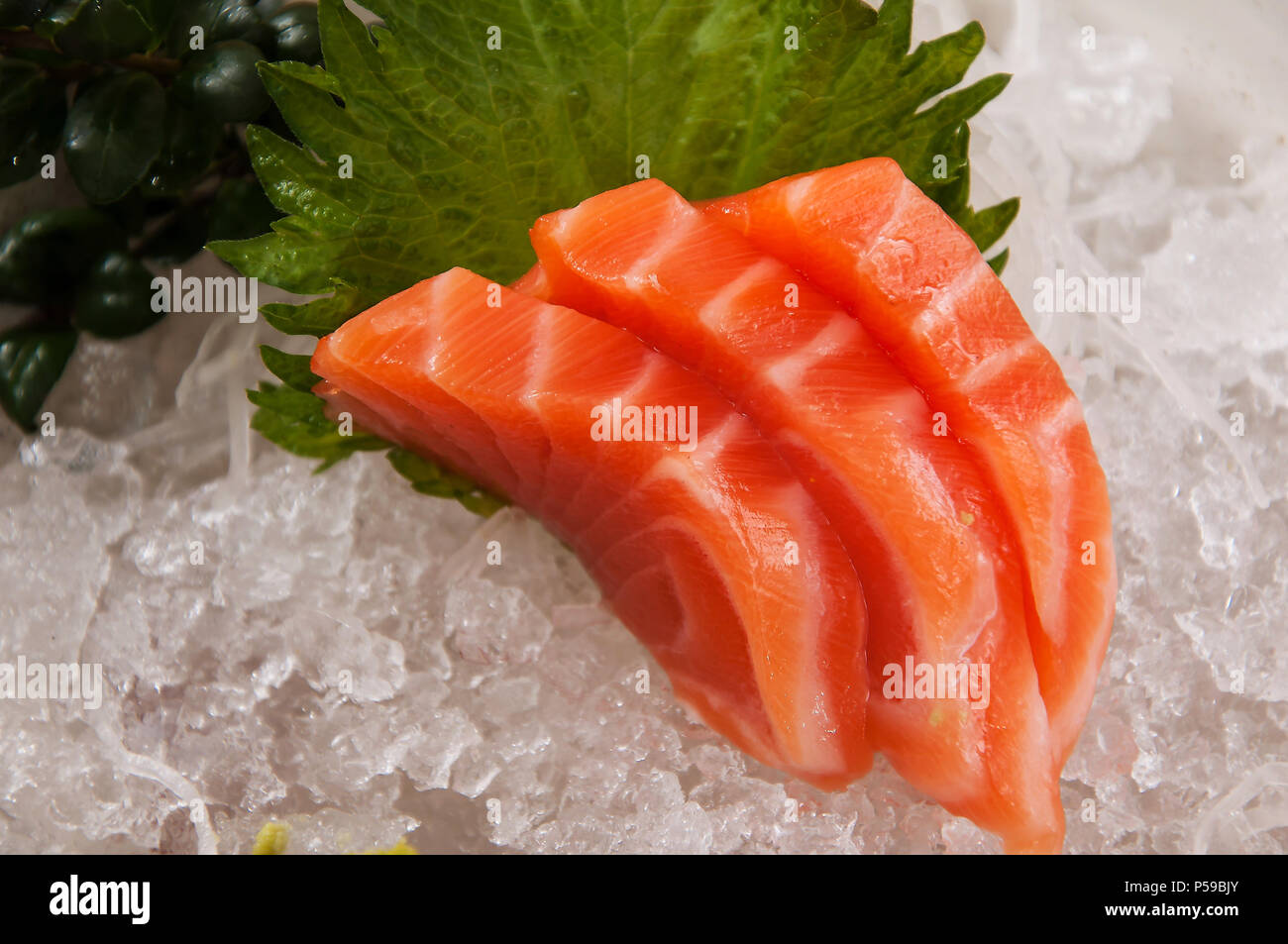 Salmon sashimi - japanese food style Stock Photo - Alamy