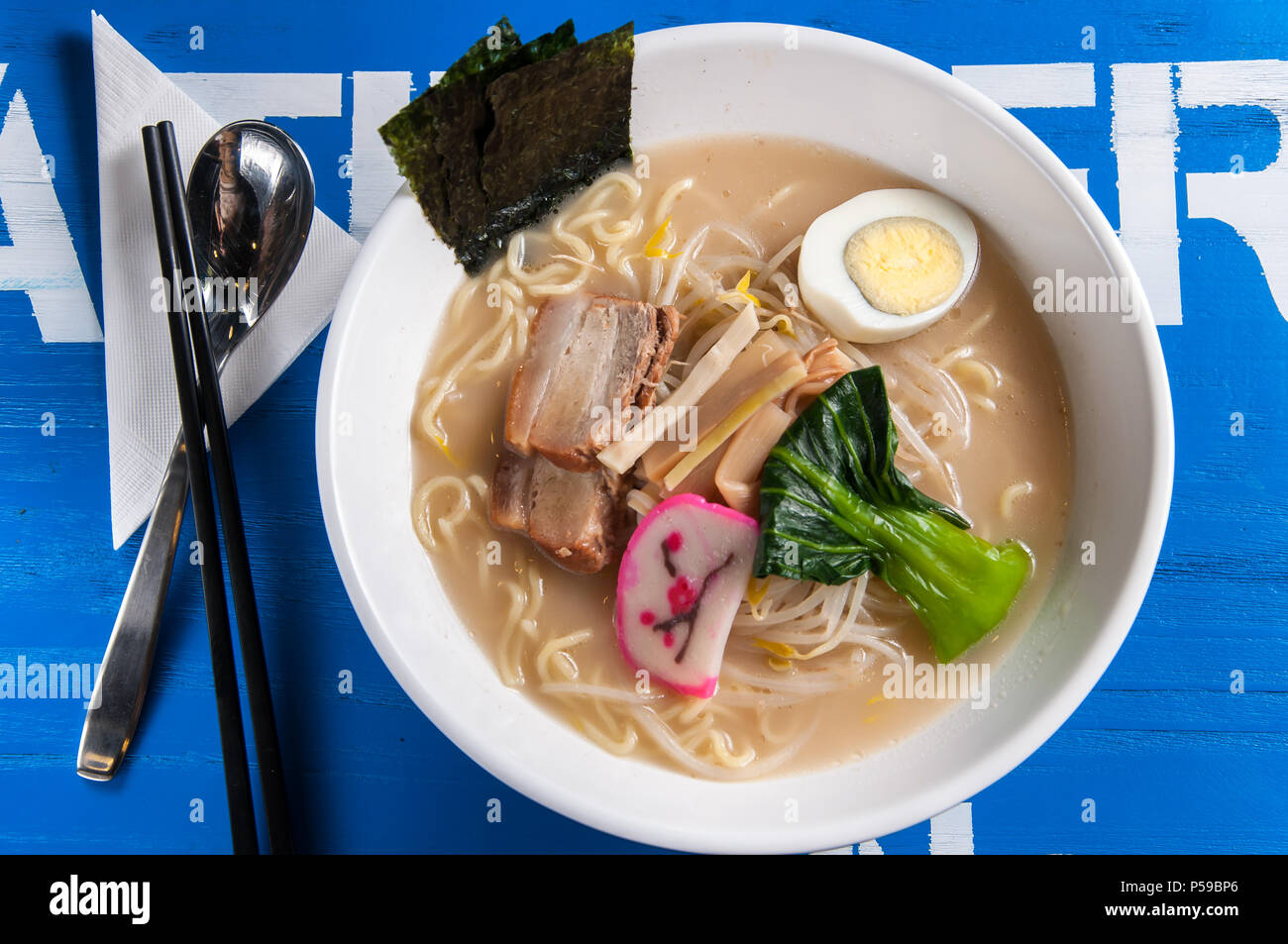 The pig bone soup noodle Stock Photo Alamy