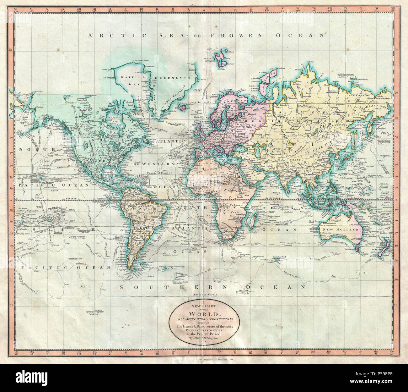 World Old 1841 Antique Map Mirrored Mercator projection Extreme Definition PDF 