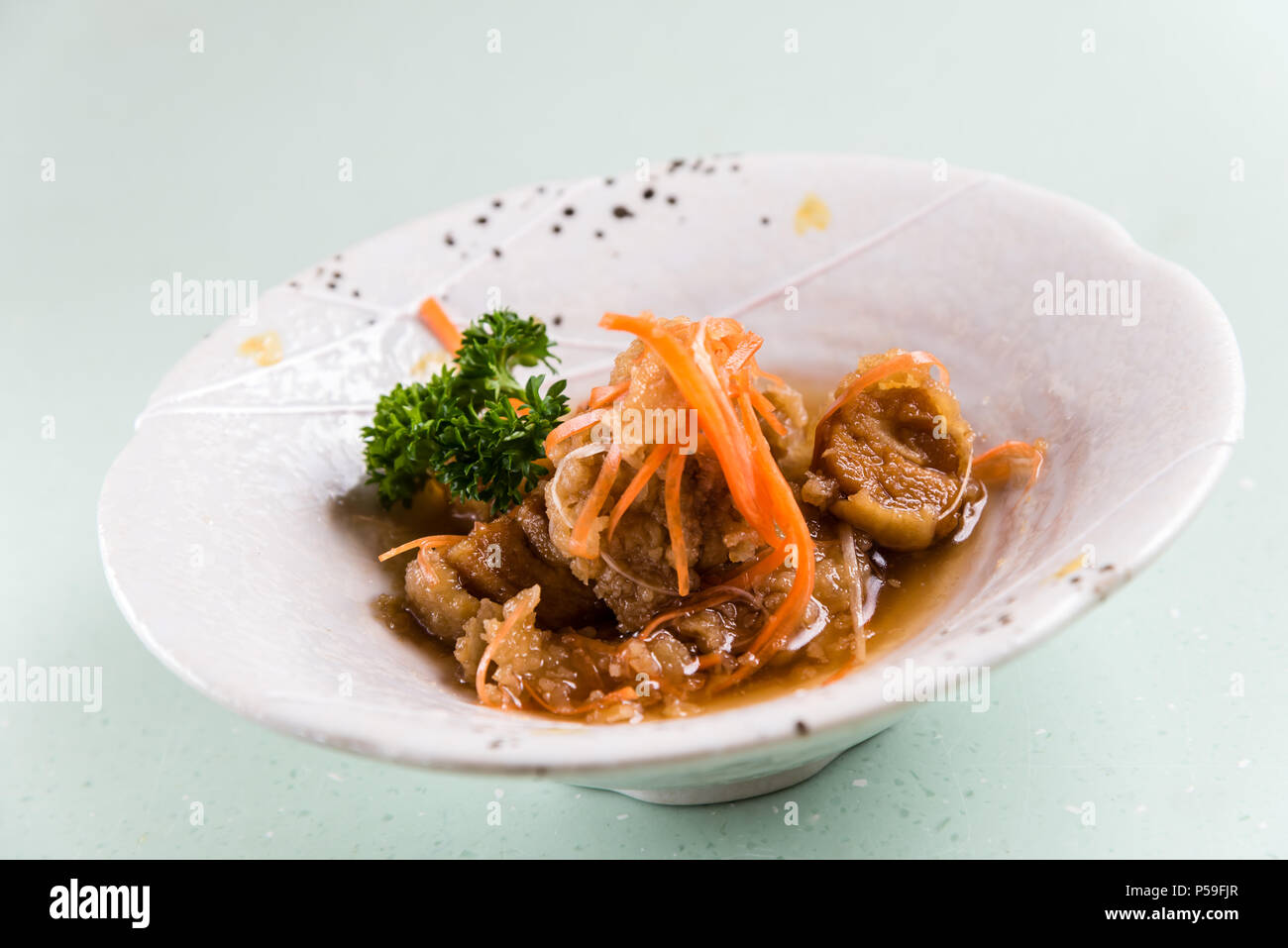 Japanese style vinegar chicken Stock Photo Alamy