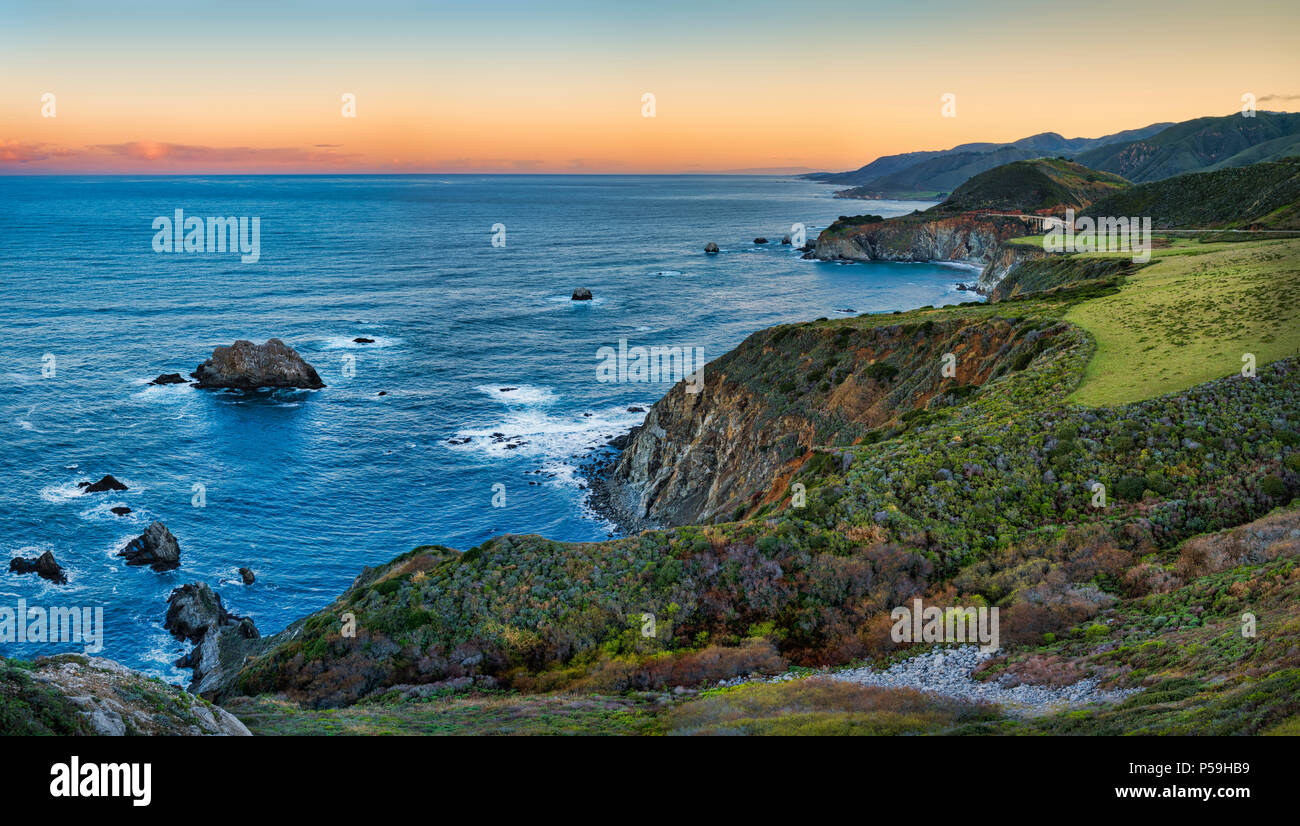 Hurricane Point, Big Sur Stock Photo