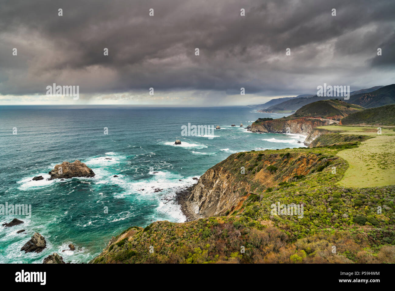 Hurricane Point, Big Sur Stock Photo