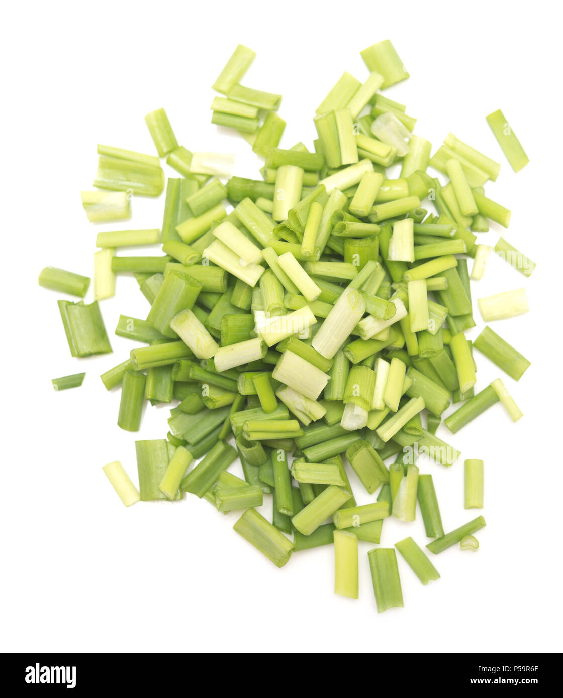 Chopped green onion isolated on white background Stock Photo - Alamy