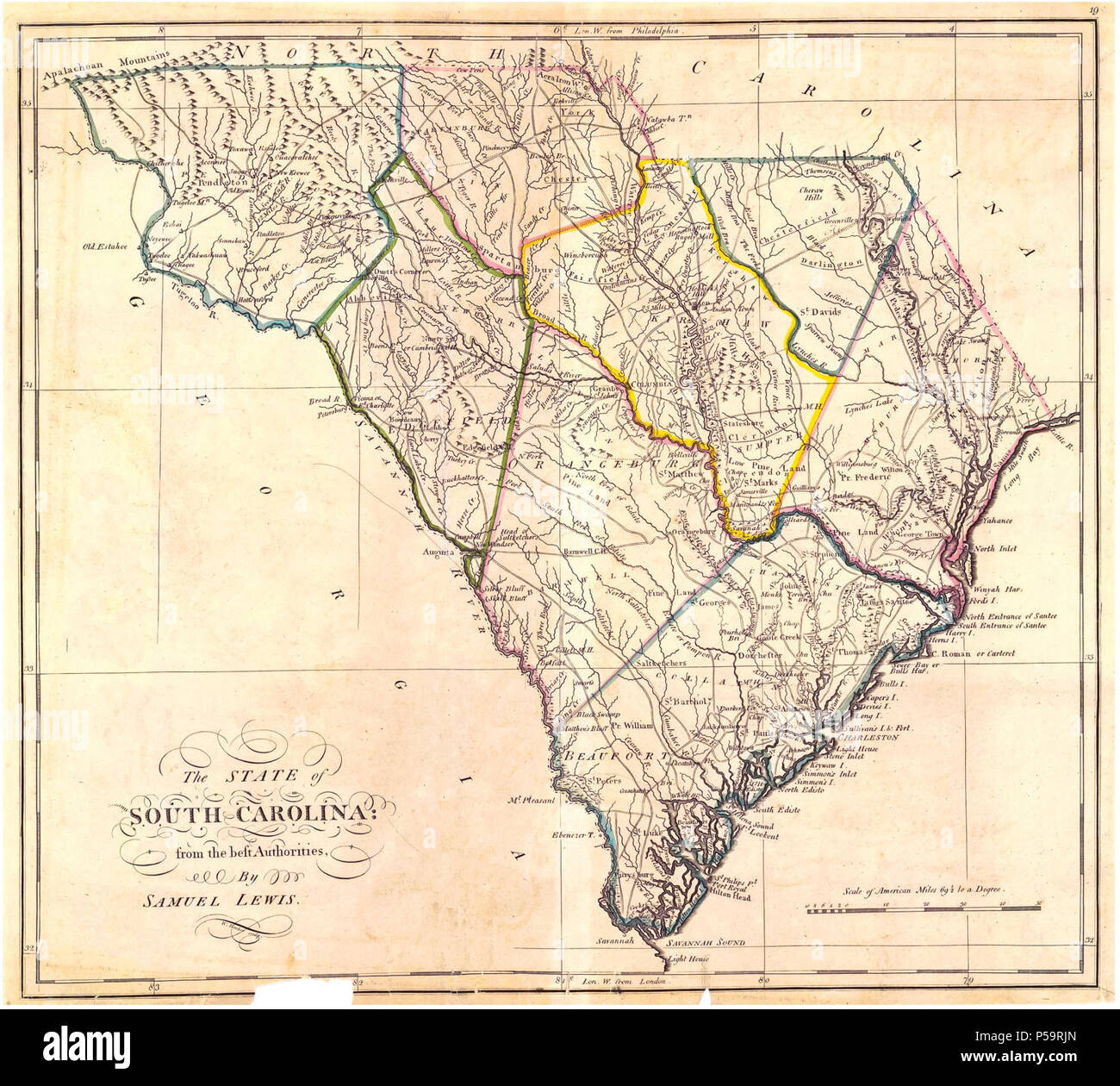 1818 Map Of South Carolinajpeg P59RJN 