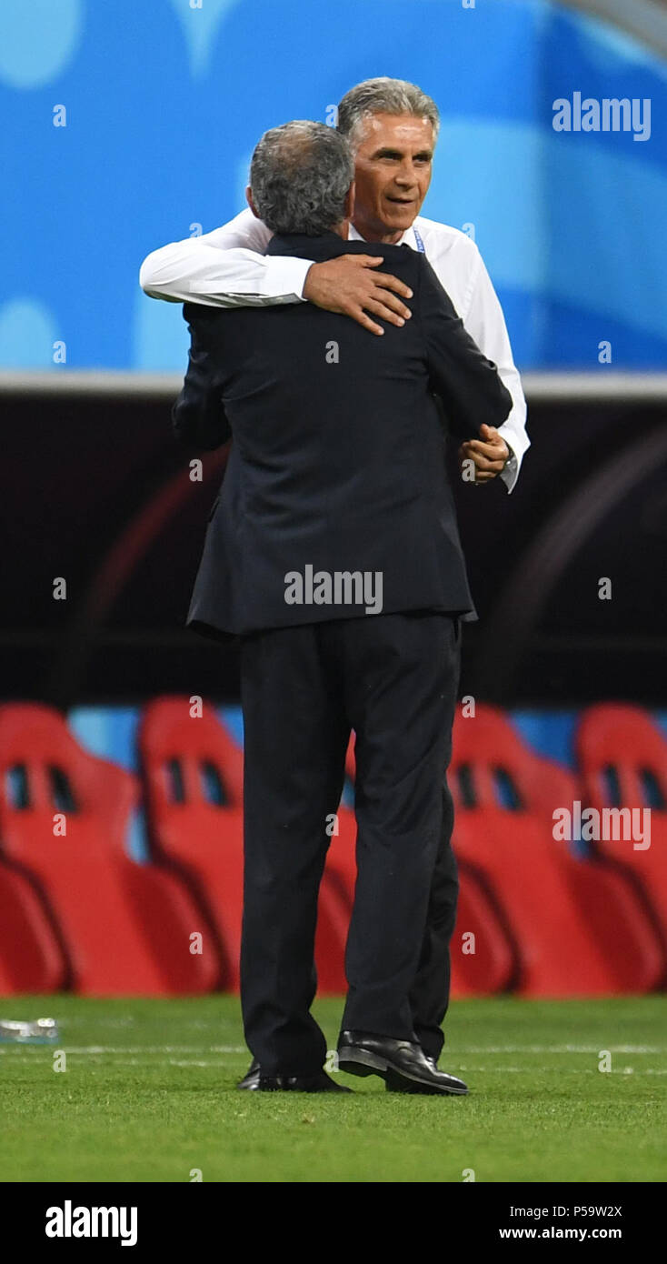 Saransk, Russia. 25th June, 2018. FIFA World Cup football, group stages,  Iran versus Portugal; Portugal's Cristiano Ronaldo warms up prior to the  match. Credit: Action Plus Sports/Alamy Live News Stock Photo 