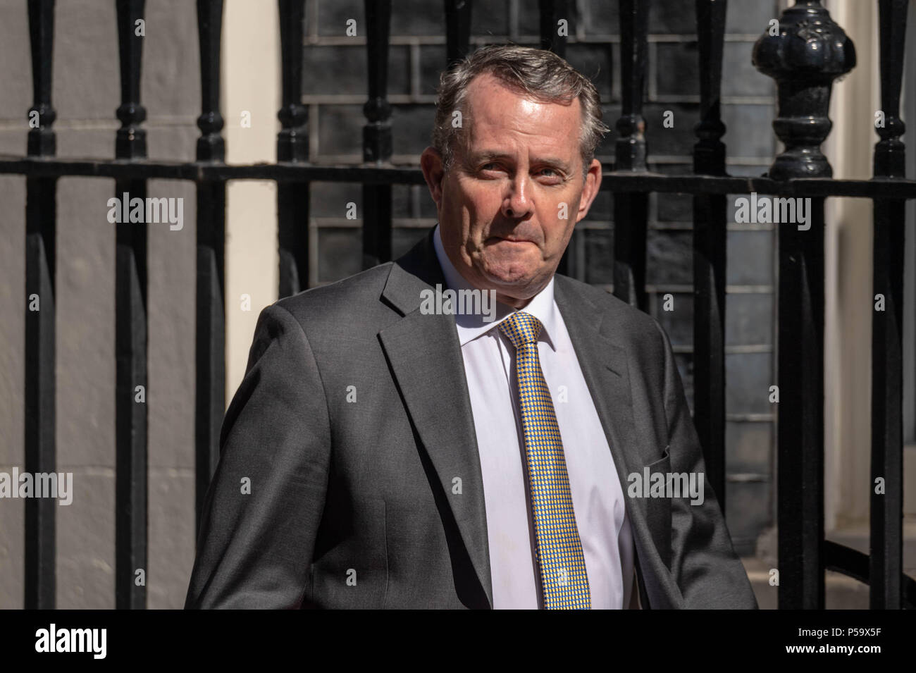 London 26 June 2018, Liam Fox, International Trade Secretary, arrives at a  Cabinet meeting at 10 Downing Street, London Credit Ian Davidson/Alamy Live News Stock Photo