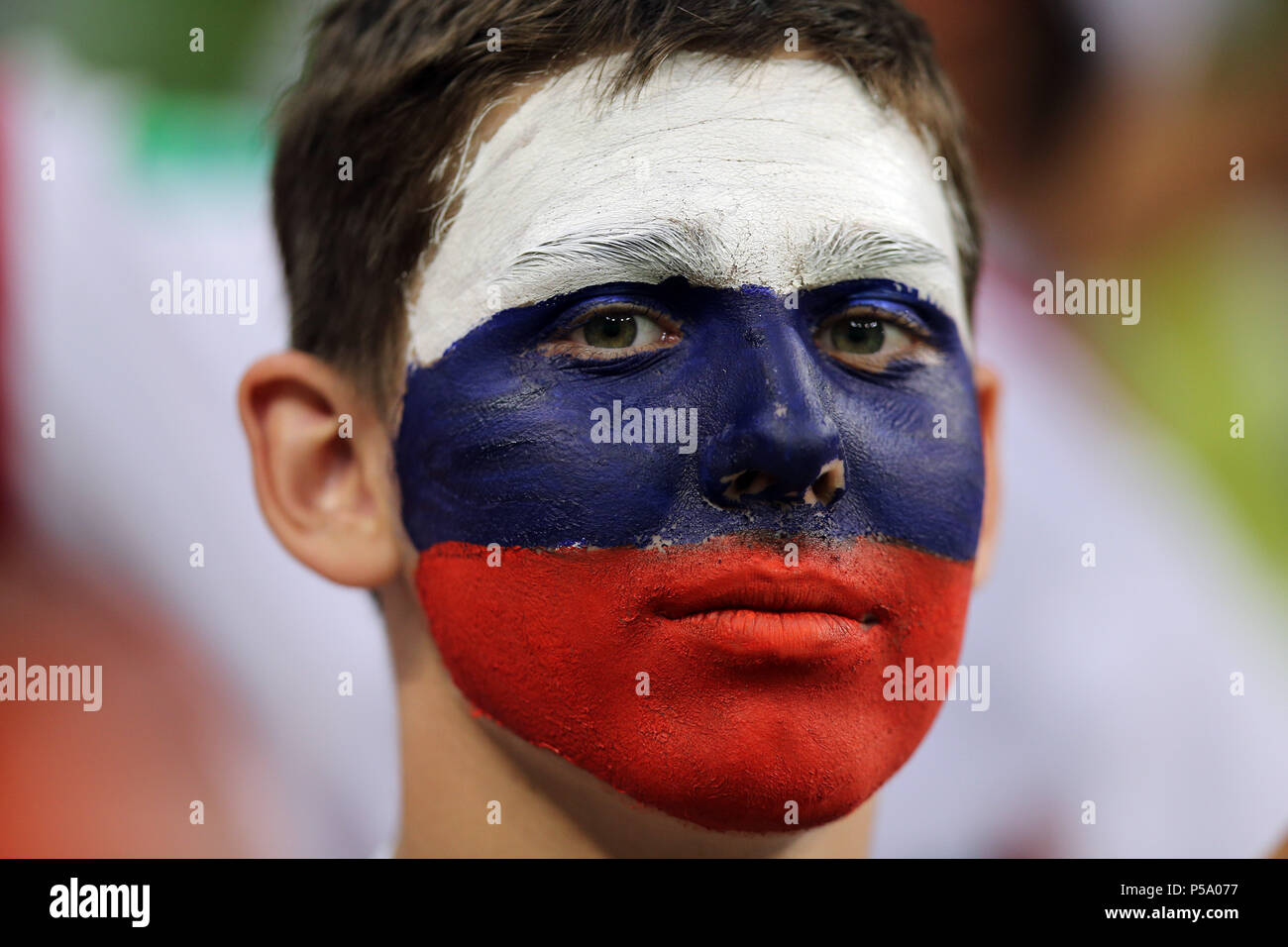 Saransk, Russia. 26th June, 2018. 25.06.2018. Saransk, Russia: Russia FANS in the Fifa World Cup Russia 2018, Group B, football match between IRAN V PORTUGAL in MORDOVIA ARENA STADIUM in SARANSK. Credit: Independent Photo Agency/Alamy Live News Stock Photo