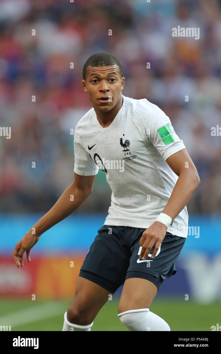 Kylian Mbappe FRANCE DENMARK V FRANCE, 2018 FIFA WORLD CUP RUSSIA 26 June  2018 GBC8850 Denmark v France 2018 FIFA World Cup Russia STRICTLY EDITORIAL  USE ONLY. If The Player/Players Depicted In