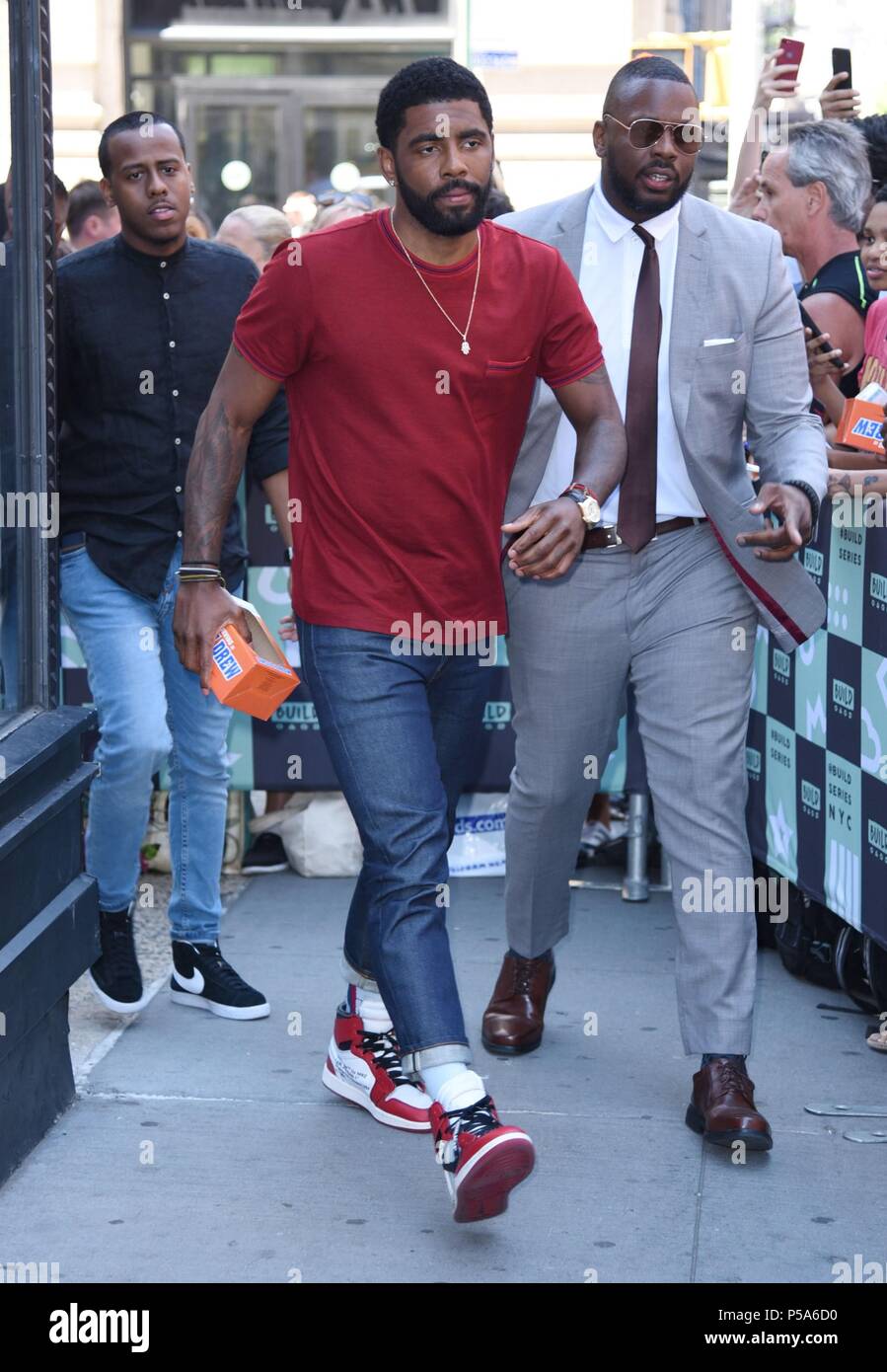 New York, NY, USA. 26th June, 2018. Kyrie Irving, seen at BUILD Series ...