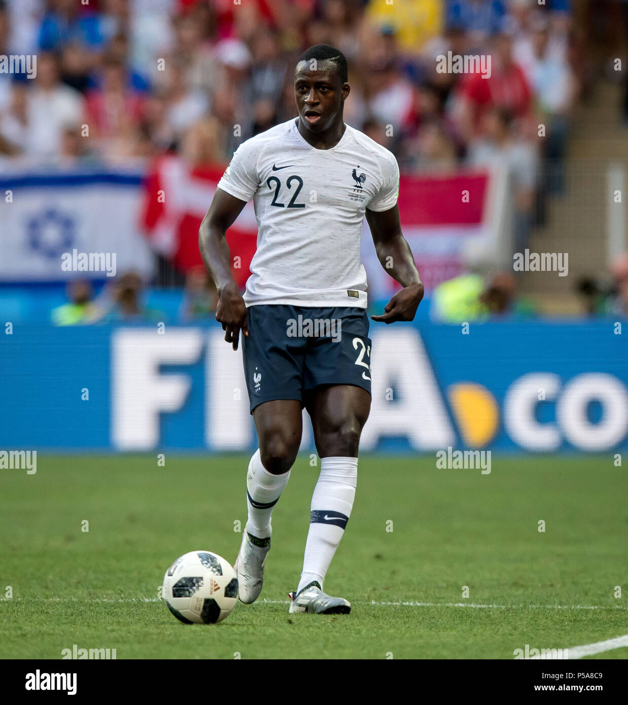 Moscow Russland 26th June 2018 Benjamin Mendy France On The Ball Ges Football Worldchampion 2018 Russia Denmark 26 06 2018 Ges Soccer Football Worldcup 2018 Russia Denmark Vs France Moscow June 26 2018 Usage Worldwide Credit Dpa Alamy