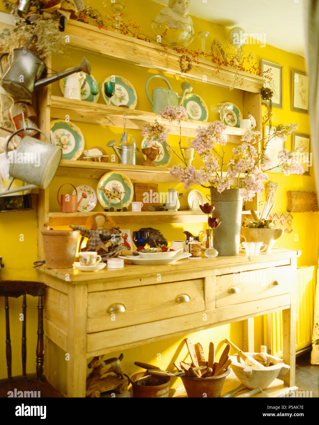 pink and yellow dresser Pink & Gold Dresser