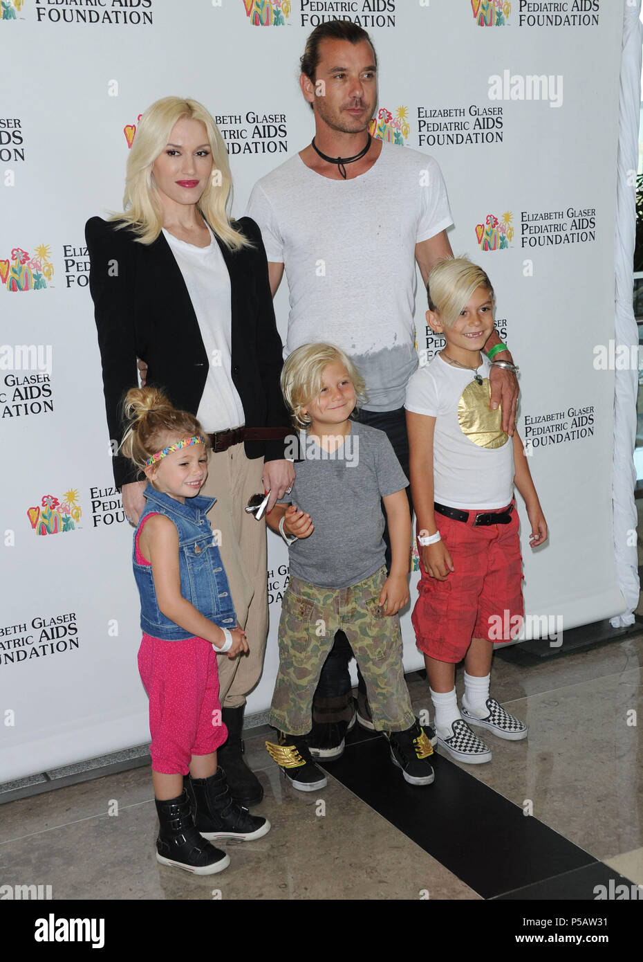 Gwen Stefani, Gavin Rossdale,  Kids Zuma, Kingston and Niece Stella Stefani  arriving the 2013 A Time For Heroes at Century Park In Los Angeles. Elizabeth Glaser Pedriatic Aids Foundation a Gwen Stefani, Gavin Rossdale,  Kids Zuma, Kingston and Niece Stella Stefani 102 ------------- Red Carpet Event, Vertical, USA, Film Industry, Celebrities,  Photography, Bestof, Arts Culture and Entertainment, Topix Celebrities fashion /  Vertical, Best of, Event in Hollywood Life - California,  Red Carpet and backstage, USA, Film Industry, Celebrities,  movie celebrities, TV celebrities, Music celebrities,  Stock Photo