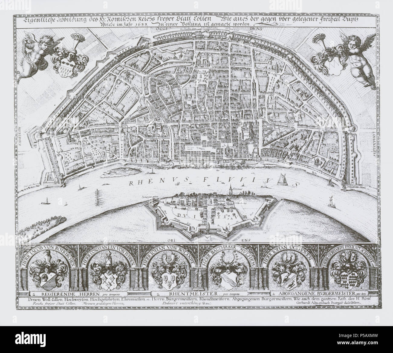 498 Eigentliche Abbildung des H. Römischen Reichs freyer Statt Cöllen (Plan 1633) Stock Photo