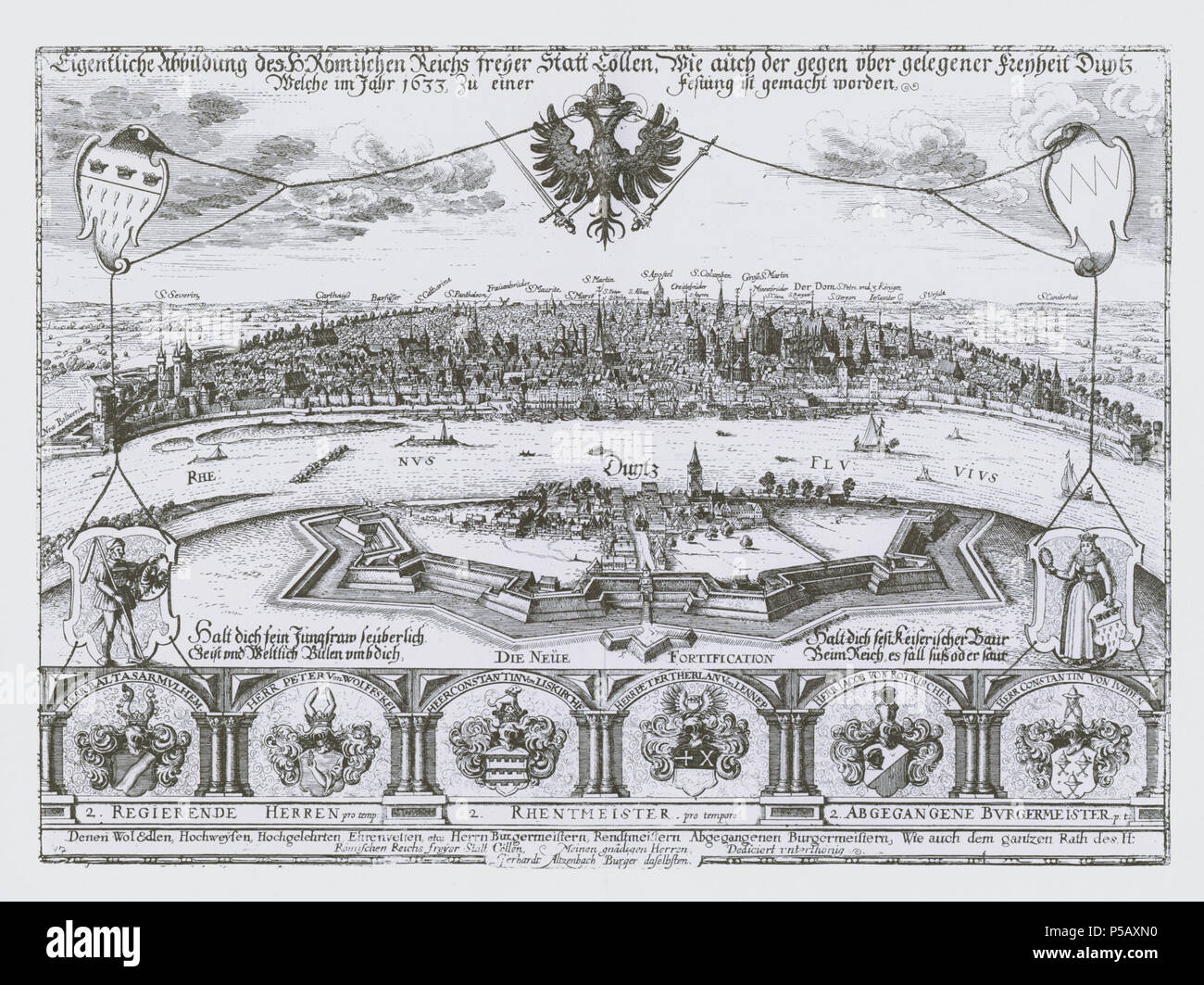 498 Eigentliche Abbildung des H. Römischen Reichs freyer Statt Cöllen (1633) Stock Photo