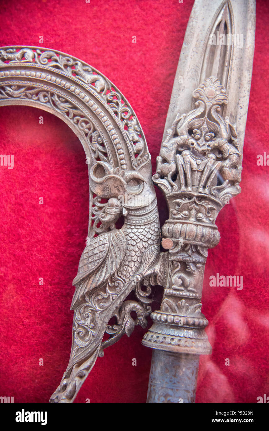 Details on the bronze weapon, Located at the Government Museum or