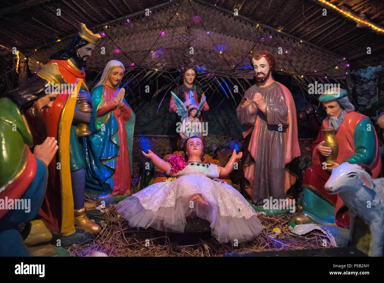 Nativity scene, Christmas at Basilica of the Sacred Heart of Jesus