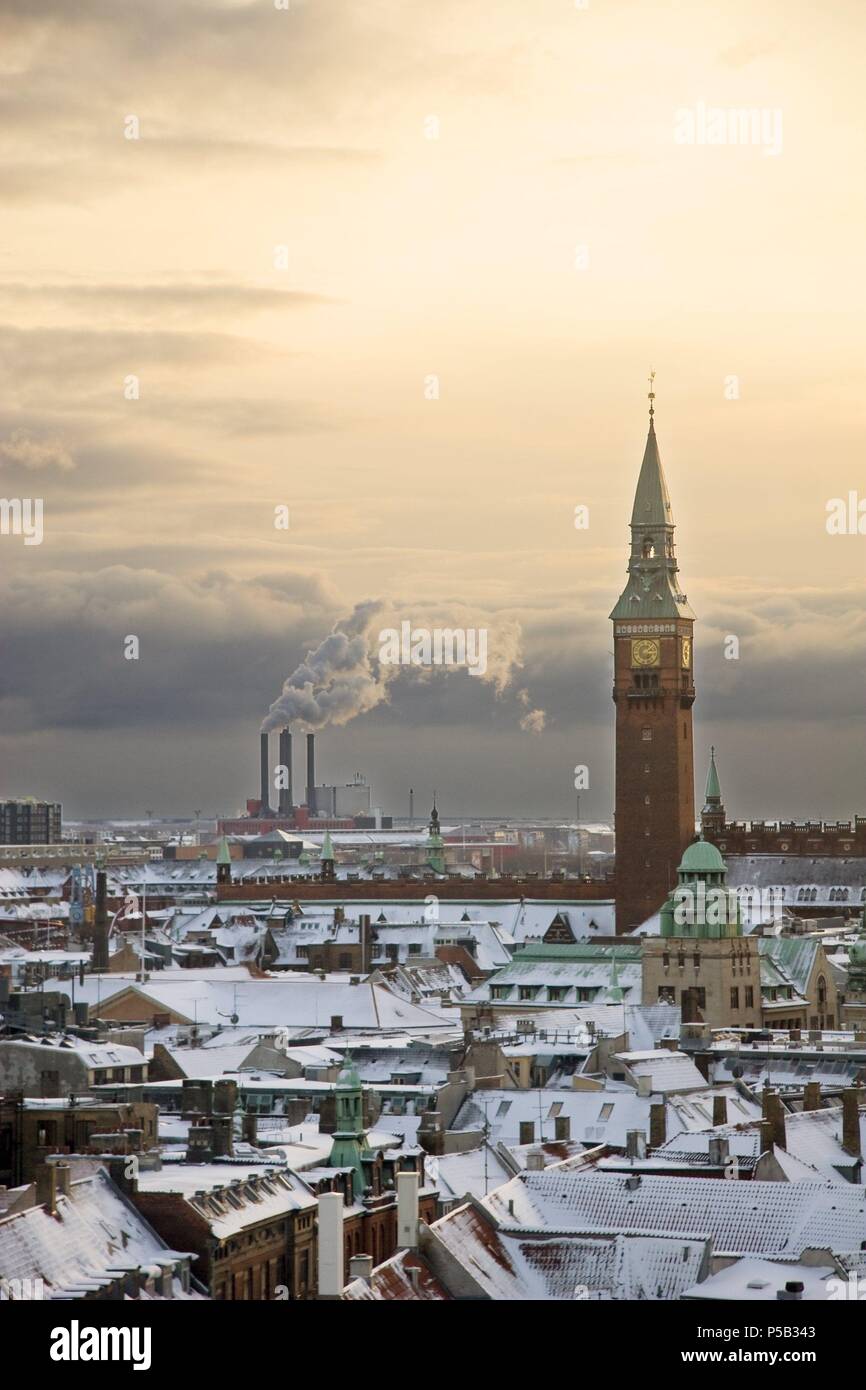 General view of Copenhague. Stock Photo