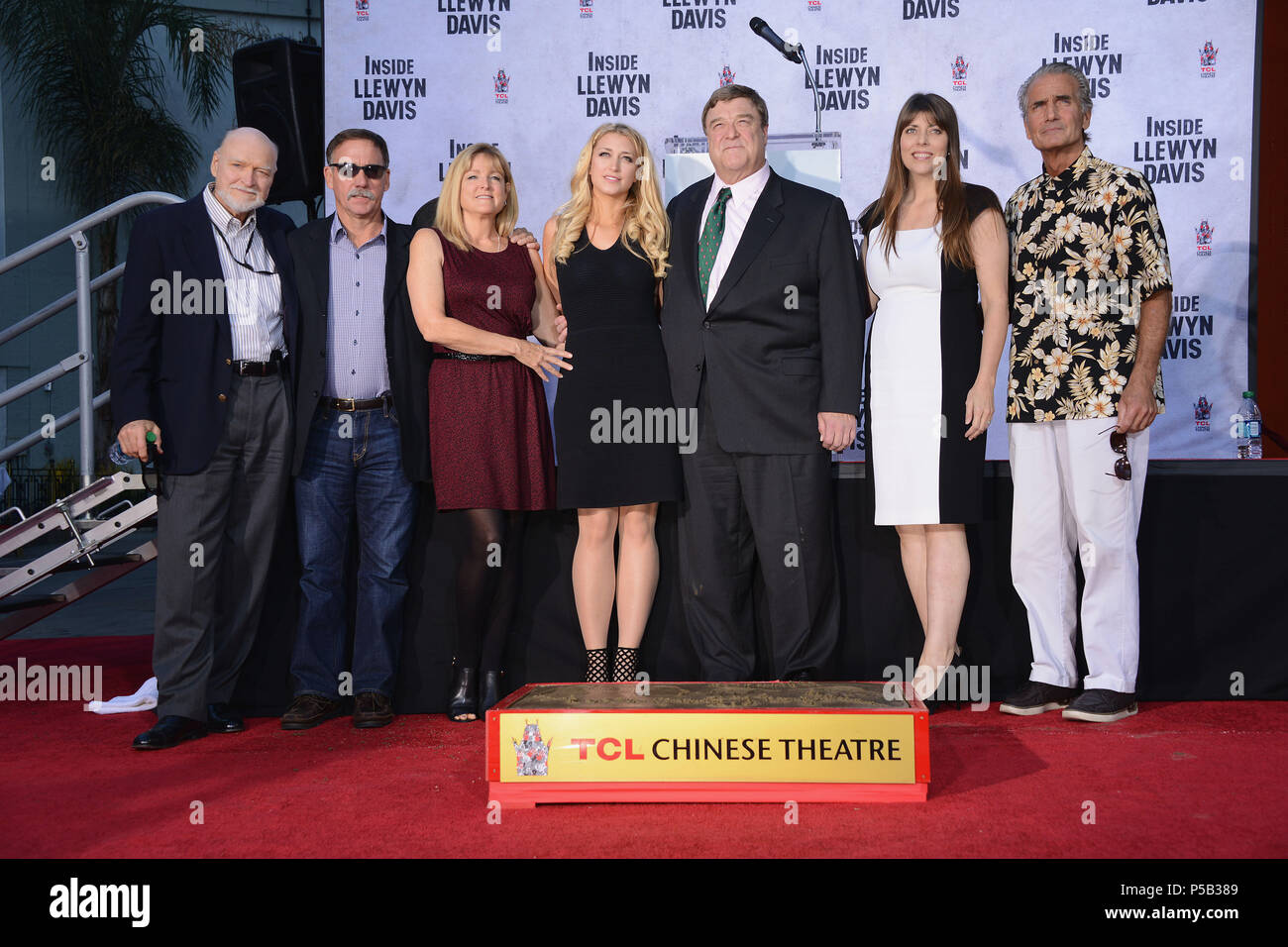 John Goodman, Wife Anna Beth Goodman  & Daughter Molly & Family  at the ceremony honoring John Goodman  with hand and foot print at the TCL Chinese Theatre in Los Angeles.John Goodman, Wife Anna Beth Goodman  & Daughter Molly & Family 014 ------------- Red Carpet Event, Vertical, USA, Film Industry, Celebrities,  Photography, Bestof, Arts Culture and Entertainment, Topix Celebrities fashion /  Vertical, Best of, Event in Hollywood Life - California,  Red Carpet and backstage, USA, Film Industry, Celebrities,  movie celebrities, TV celebrities, Music celebrities, Photography, Bestof, Arts Cultu Stock Photo