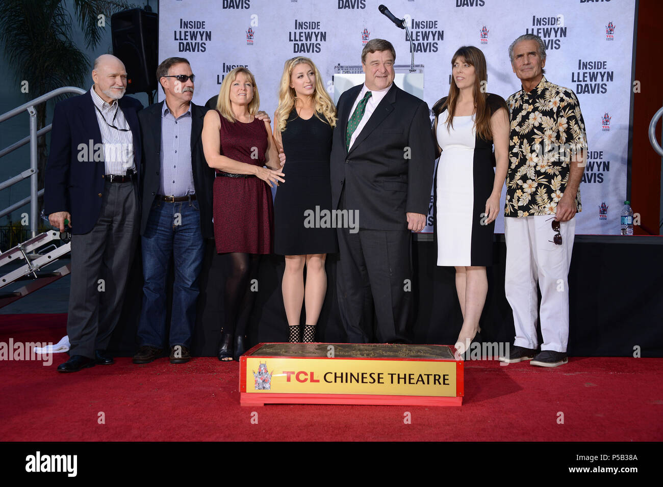 John Goodman, Wife Anna Beth Goodman  & Daughter Molly & Family  at the ceremony honoring John Goodman  with hand and foot print at the TCL Chinese Theatre in Los Angeles.John Goodman, Wife Anna Beth Goodman  & Daughter Molly & Family 015 ------------- Red Carpet Event, Vertical, USA, Film Industry, Celebrities,  Photography, Bestof, Arts Culture and Entertainment, Topix Celebrities fashion /  Vertical, Best of, Event in Hollywood Life - California,  Red Carpet and backstage, USA, Film Industry, Celebrities,  movie celebrities, TV celebrities, Music celebrities, Photography, Bestof, Arts Cultu Stock Photo