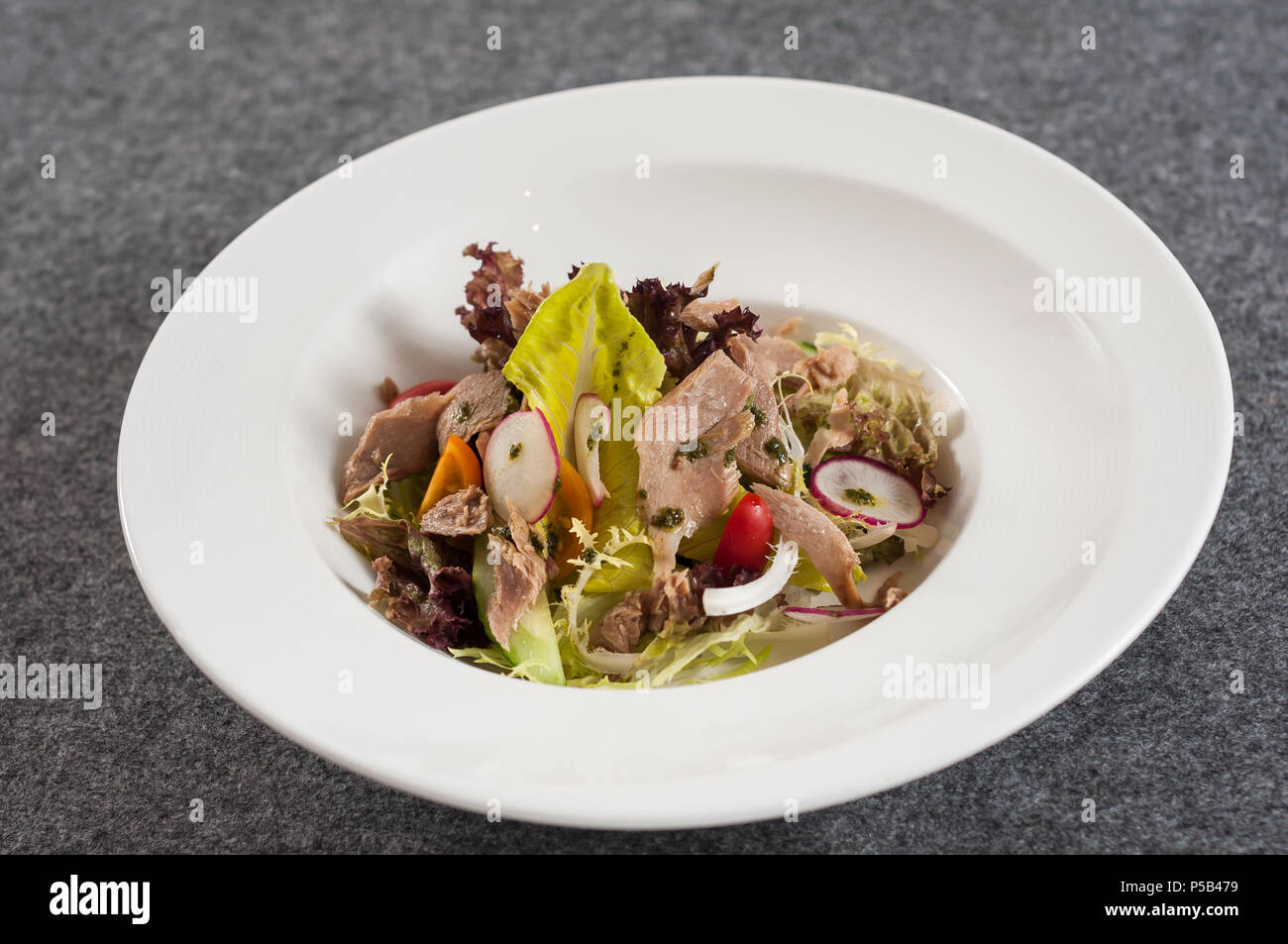 Mediterranean Tuna Fish Salad Stock Photo Alamy