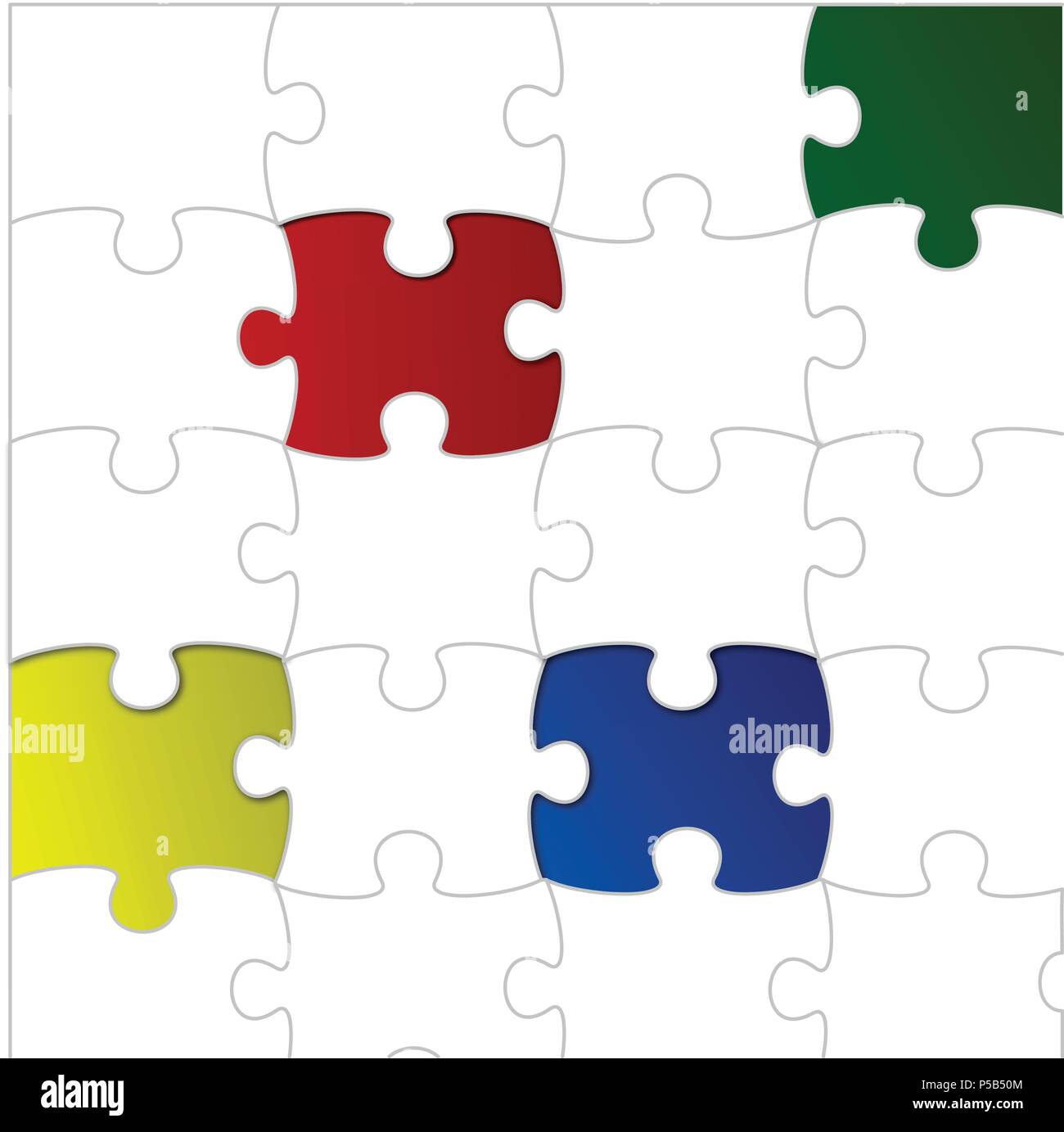 puzzle, jigsaw postcard Stock Vector Image & Art - Alamy