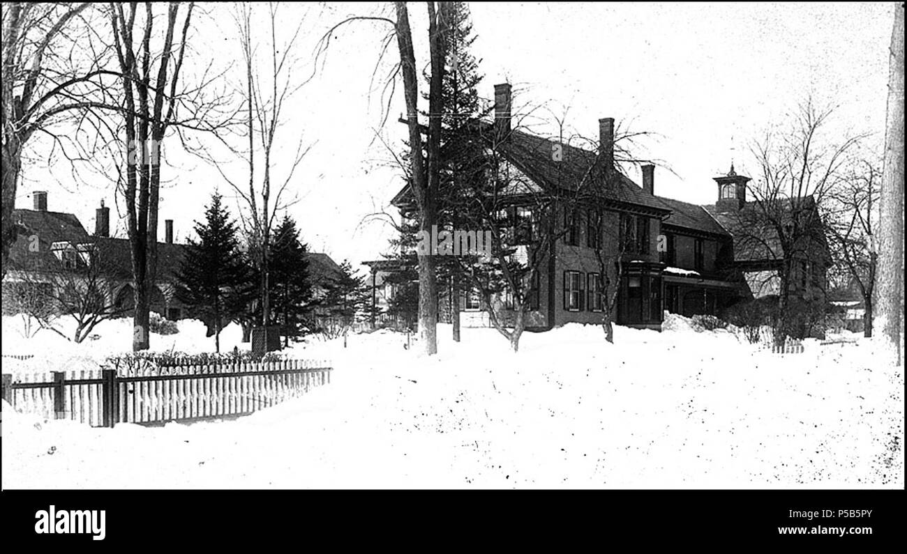 N/A. TITLE Blizzard of March 1888 - Residence of the Photographer CREATOR French, J.A., Keene NH SUBJECT Blizzards - NH - Keene Houses - NH - Keene Snow - NH - Keene DESCRIPTION Residence of the Photographer, J.A. French, 39 Summer St., Keene New Hampshire. 'Photographed during the week following the great storm of March 13, 1888. Several of the views were made before shovel or plow had disturbed the drifts, and others after the streets and walks had been opened.' Refer to legend PUBLISHER Keene Public Library DATE DIGITAL 20080327 DATE ORIGINAL 1888 RESOURCE TYPE photographs FORMAT image/jpg  Stock Photo