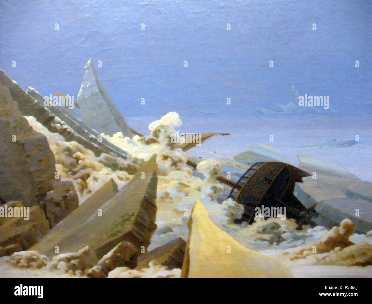 N/A. Deutsch: Detail aus dem Gemälde Eismeer . 1824.   Caspar David Friedrich  (1774–1840)      Alternative names German: Caspar David Friedrich  Description German painter, draughtsman and etcher  Date of birth/death 5 September 1774 7 May 1840  Location of birth/death Greifswald Dresden  Work period Romanticism  Work location Berlin, Greifswald, Rügen, Dresden (1798)  Authority control  : Q104884 VIAF:12145857793223021180 ISNI:0000 0001 0855 1681 ULAN:500116242 LCCN:n79059754 NLA:35104582 WorldCat 441 Detail Eismeer CD Friedrich Stock Photo