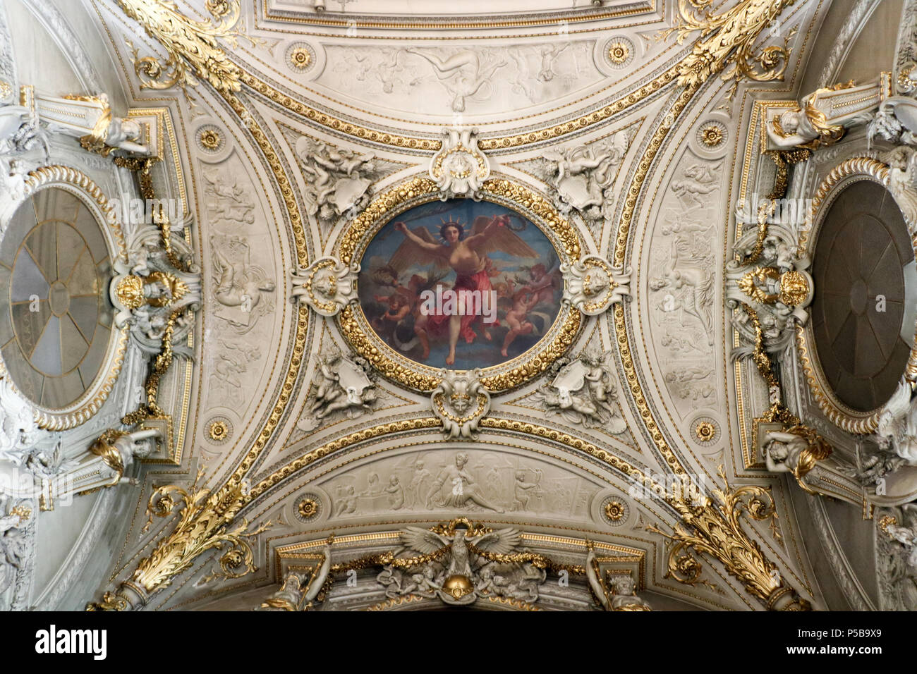 Ceiling painting louvre museum paris hi-res stock photography and ...