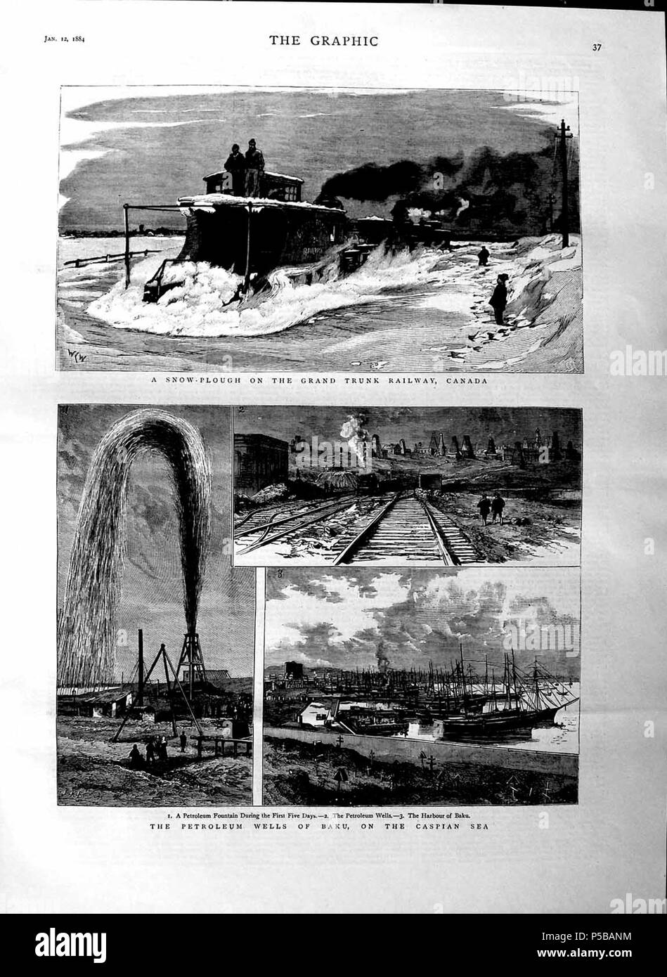 Antique Print 1884 Rough Weather on the Railway