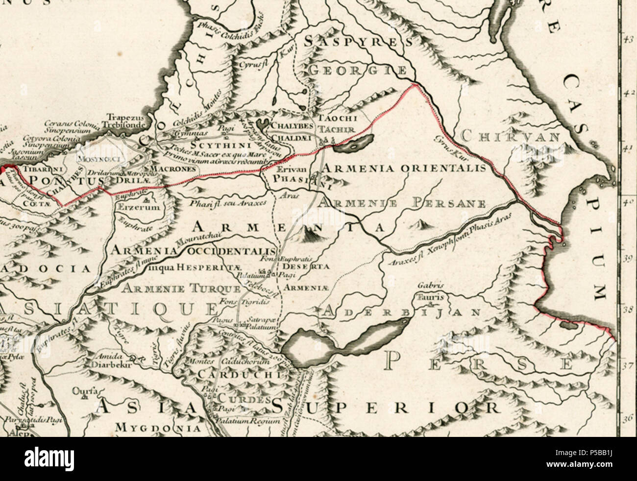 N/A. :    1740  . 1740. Philippe Buache 22 1740 map of Armenia Stock Photo