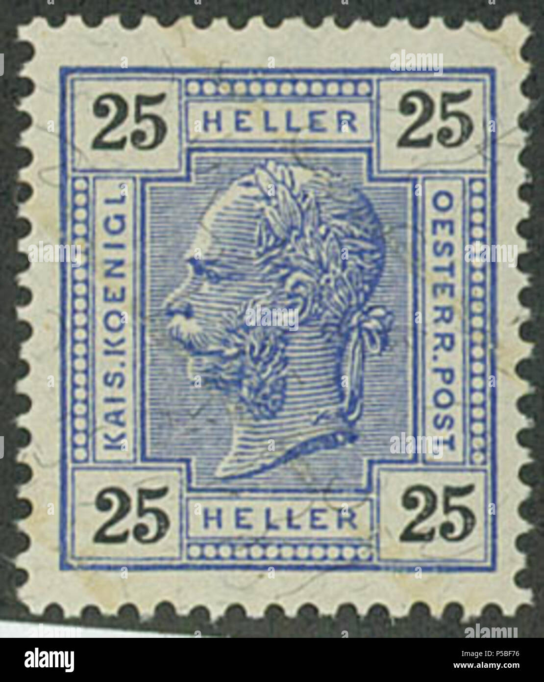 N/A. English Austrian stamp issued in 1904, 25 heller face value