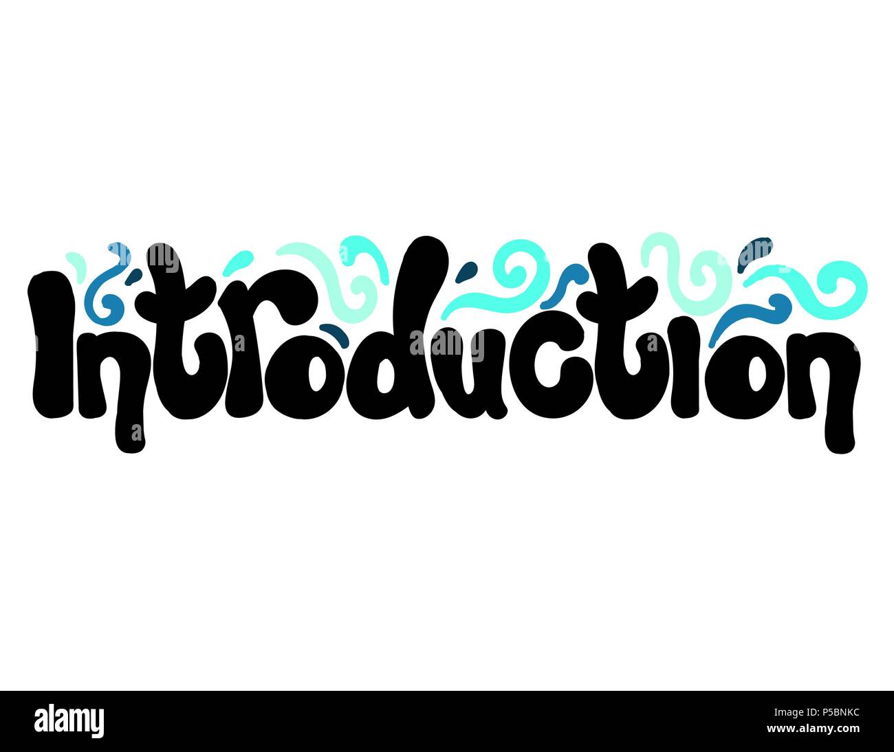 Introduction title presentation Stock Photo