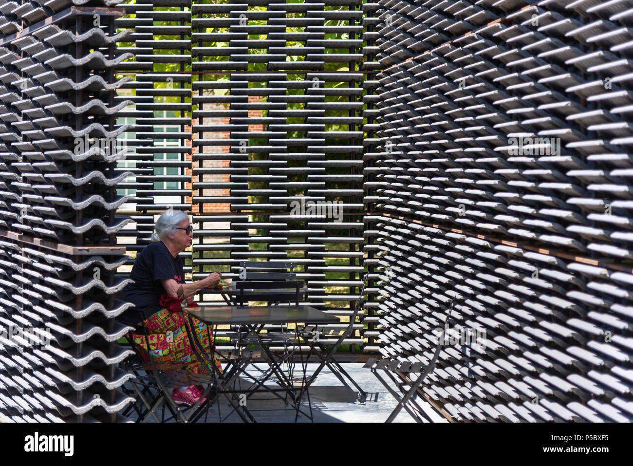 Serpentine Galleries 2018 Pavilion by Mexican Architect Frida Escobedo Stock Photo