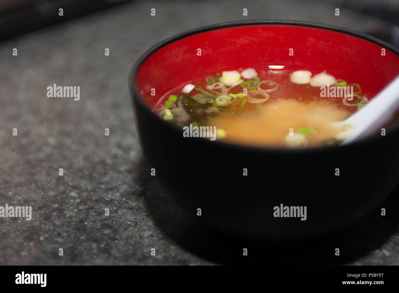 Cup of Miso Soup Stock Photo Alamy
