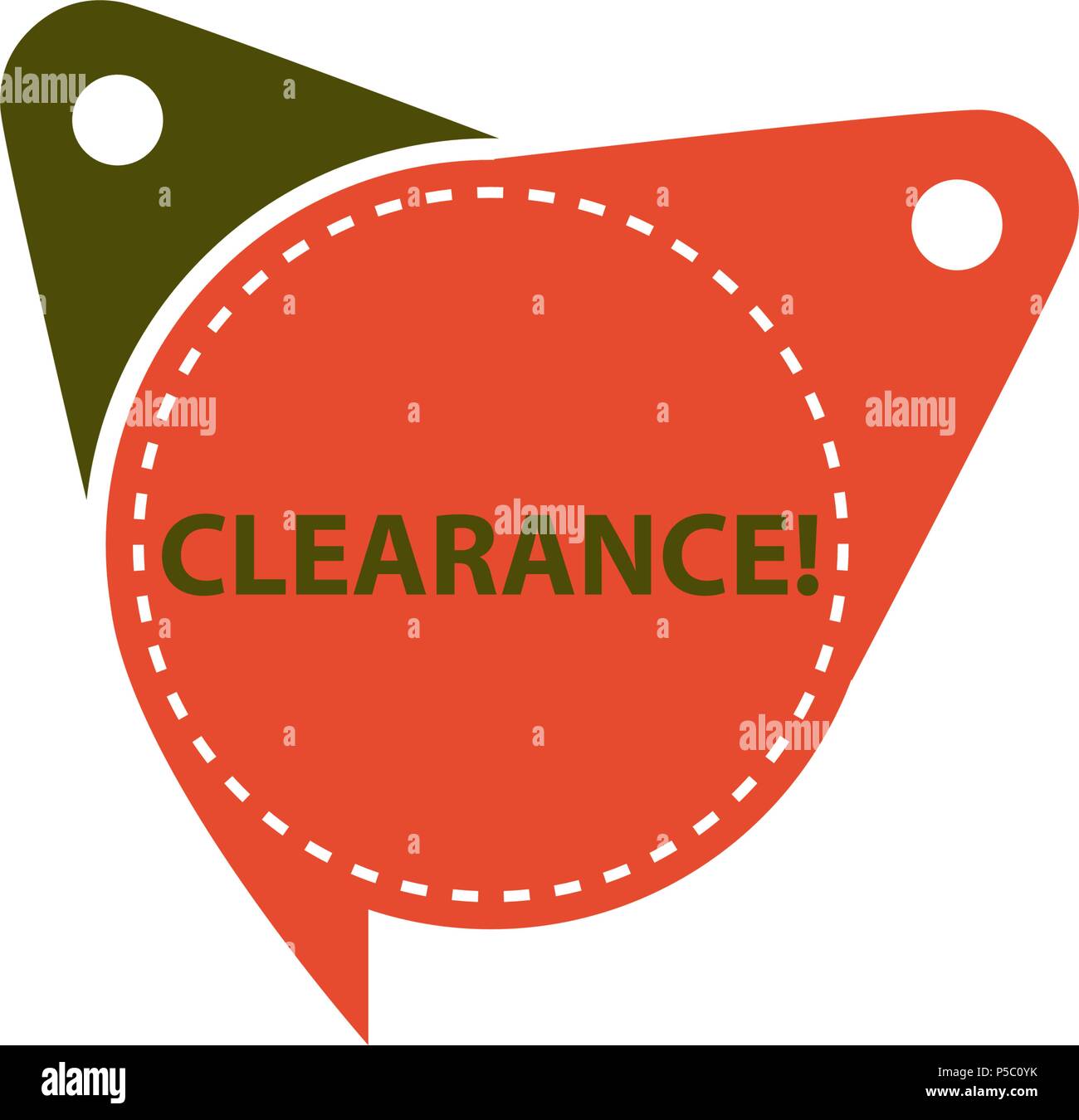 Clearance Tag Template Isolated Stock Vector Image & Art - Alamy