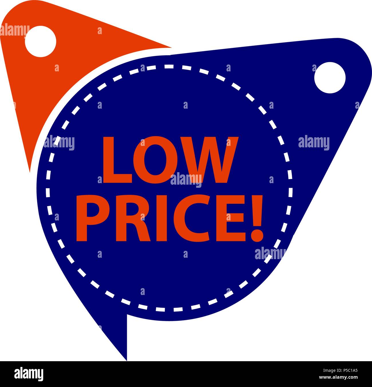 Low Price Tag Template Isolated Stock Vector
