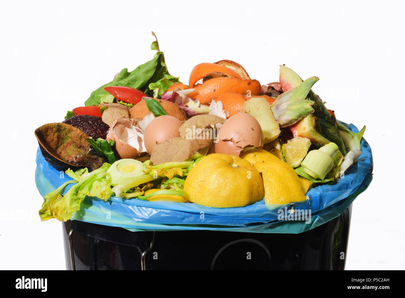 compost on white bacground Stock Photo