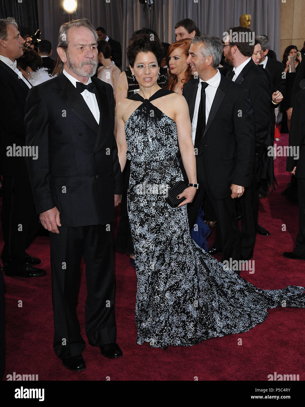 Tommy Lee Jones and wife 159  arriving at the 85th Academy Awards 2013 - Oscars - at the Dolby Theatre in Los Angeles.Tommy Lee Jones and wife 159  ------------- Red Carpet Event, Vertical, USA, Film Industry, Celebrities,  Photography, Bestof, Arts Culture and Entertainment, Topix Celebrities fashion /  Vertical, Best of, Event in Hollywood Life - California,  Red Carpet and backstage, USA, Film Industry, Celebrities,  movie celebrities, TV celebrities, Music celebrities, Photography, Bestof, Arts Culture and Entertainment,  Topix, vertical,  family from from the year , 2013, inquiry tsuni@Ga Stock Photo